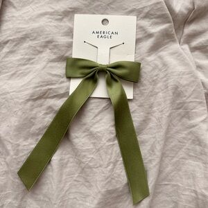 American Eagle Olive Green Hair Bow
